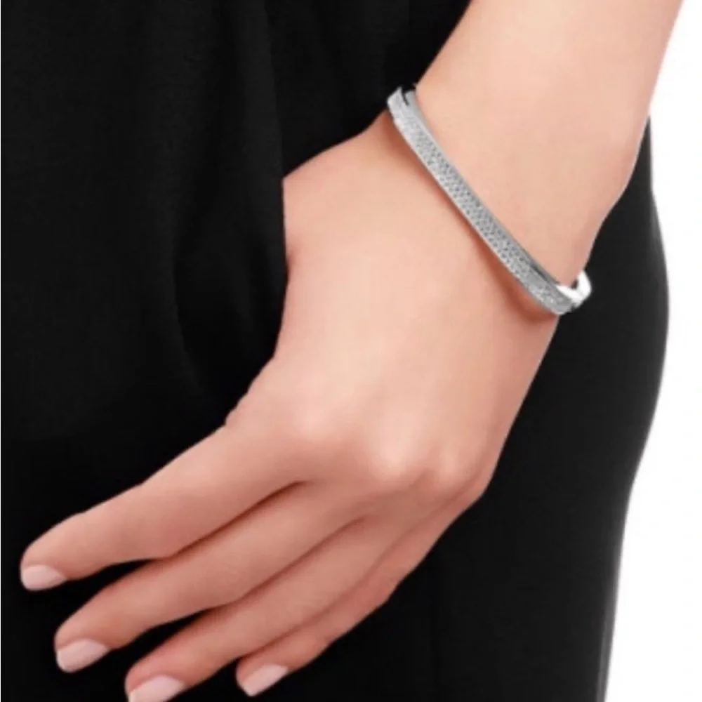 Swarovski crystal  Hinged Bangle Bracelet - Women's Jewelry